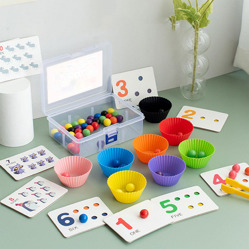 Juguete Montessori Educativo Clip Bead Game Para Niños
