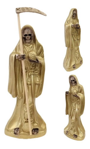 Escultura En Resina De La Santa Muerte Preparada 30cm 