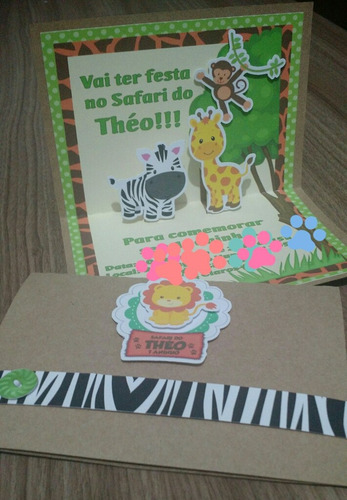 Imagem 2 de 5 de Arquivo De Corte Convite Safari Silhoette