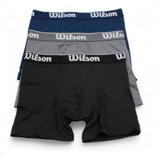 3pzs Bóxer Wilson Orig Largo Caballero Elástico Multicolor