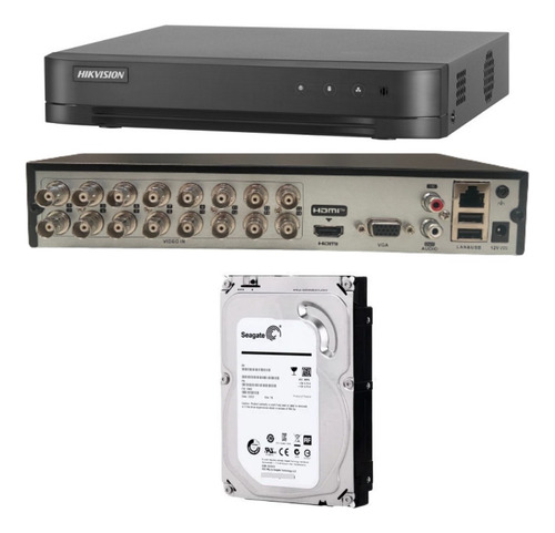 Dvr Hikvision 16 Canais Com Hd 500gb 127/220V