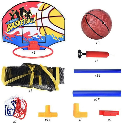 Juego De Canasta Balon Baloncesto Niños Juguete Encesta 4b