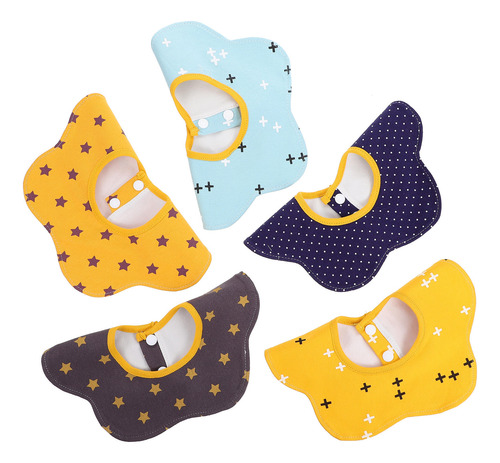Paños De Muselina Para Babero Impermeable, 5 Unidades