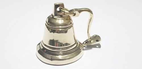 Campana De Colgar N.1 De Bronce Pulido Con Soporte