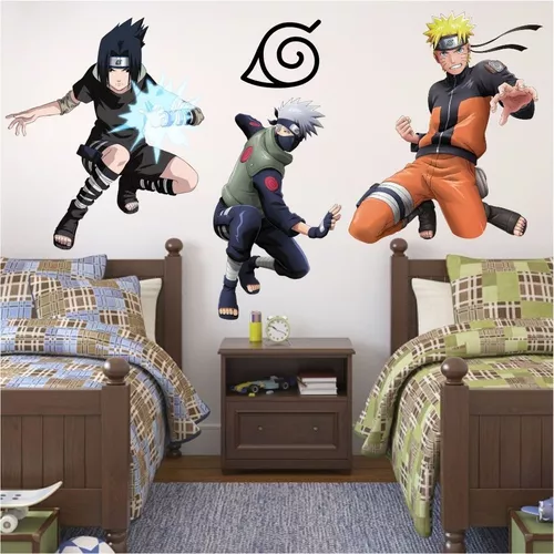 Papel de parede com foto de desenho animado, papel de parede Kakashi, mural  de parede personalizado para quarto de meninos, quarto de crianças,  decoração clássica para casa - 150105 cm