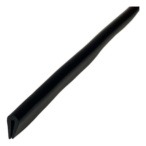 Perfil Pvc Preto U Galão Acabamento U007 1,0x4,0x7,0mm 4mt