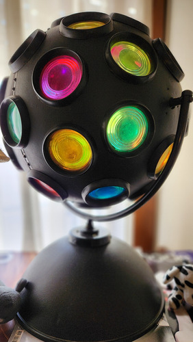 Bola Giratoria De Luces De Colores Retro Dj 