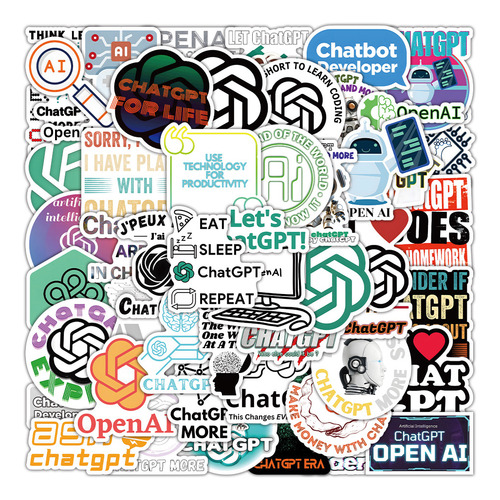 Chat Gpt 50 Calcomanias Stickers De Pvs Vs Agua Informatica