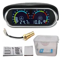 Comprar Reloj Medidor De Temperatura Voltaje Para Vehiculos 12v 24v