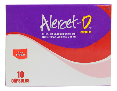 Alercet D 5mg/15mg X 10 Capsulas