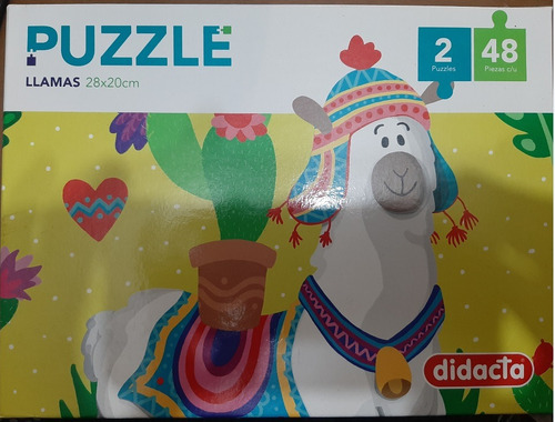 Puzzle Didacta Llama- 2 Puzzles De 48 Piezas. Sin Uso (Usado)