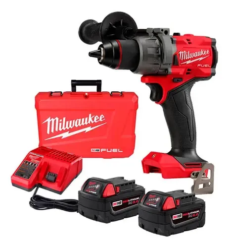Taladro Percutor Inalambrico Fuel M18 Milwaukee 2904-259 Color Rojo ...