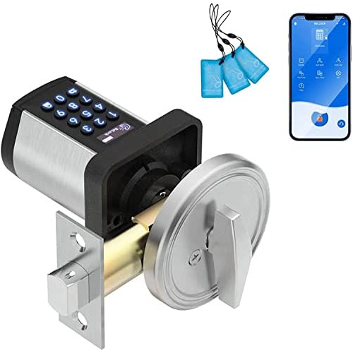 Smart Deadbolt Lock, Welock 4-en-1 Smart Door Lock Blue...