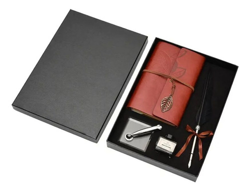 Set Pluma Estilográfica + Libreta Vintage Regalo Elegante