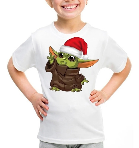 Playera Camiseta Moda Niña Niño Baby Yoda Star Wars Navidad