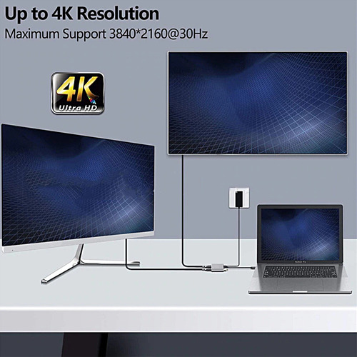 Estación De Acoplamiento Usb C 4 En 1 Con 2 Hdmi Y 4k