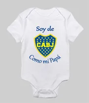 Comprar Bodys De Bebes Futbol - Soy De Boca Como Mi Papá