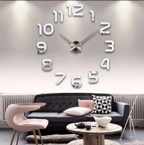 Reloj plateado pared new arrivals