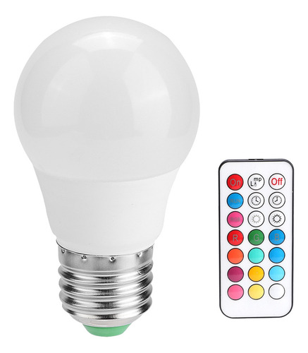 Bombilla Led E27 De 16 Colores, 3 W, Rgb, Control Remoto, Pa