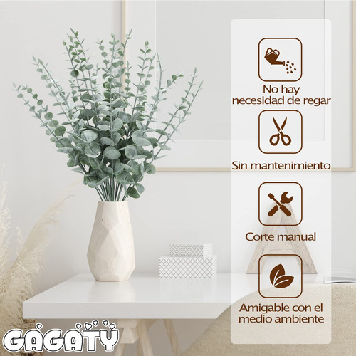 24 Piezas De Tallos De Eucalipto Para Decoración De Hojas,