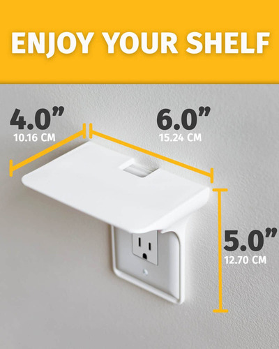 Estante Con Enchufe De Pared De 1 Pieza, Organizador Platead