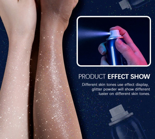 Imagen 3 de 6 de Polvo De Hadas En Spray Marca Flamenco Spray Glitter