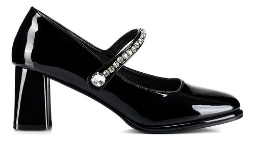 Zapato Mary Jane Mujer Elegante Clásico Charol Perla Weide