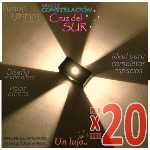 Imagen 1 de 10 de Luz Efecto Pared Cruz Dj Boliche Resto Bar Fiesta Pack X20un Decoracion Multidireccional Adorno Living Comedor Hierro