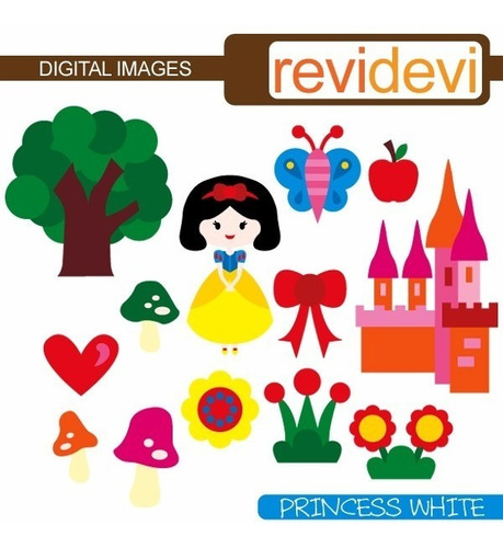 Kit Imprimible Princesa Blanca Nieves Imagenes Clipart Cod 6