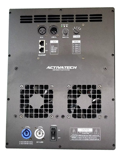 Modulo Potencia Amplificador Sub Woofer Dsp 2x2000w 8 Ohm Negro 6 Kw