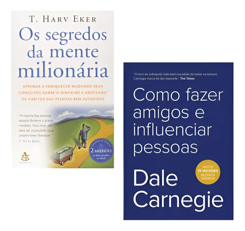 comprar Kit Livros - Os Segredos Da Mente Milionária + Como Fazer Amigos E Influenciar Pessoas - Novos Lacrados