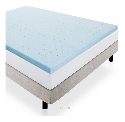 Colchoneta Topper Memory Foam Gel 2 PuLG Lucid King Size