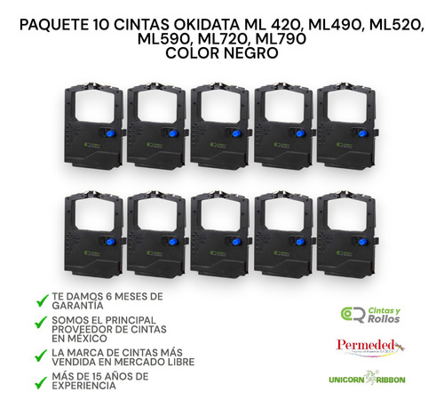 10 Cintas Para Oki Ml420, Ml490, Ml520, Ml590, Ml 720, Ml790