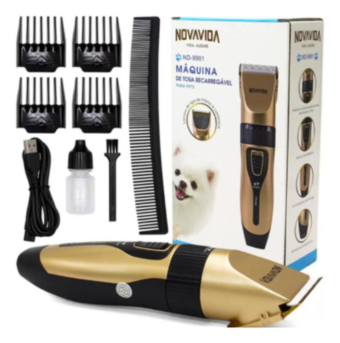 Máquina De Tosa Pet Com 4 Pentes Variáveis