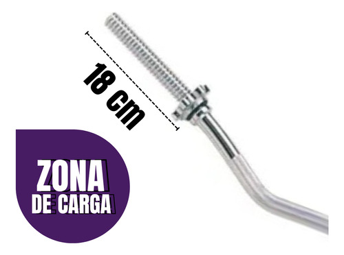 Barra Z 1 Pulgada Estándar Cromada Roscas Estrella Gym Gmp Color Plateado