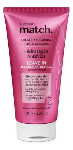 Leave-in Match Antifrizz Proteção Térmica O Boticário