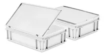 Comprar 2 Contenedores 40x30x12cm 4312a + 2 Tapas 40x30cm Tp4300 Bco