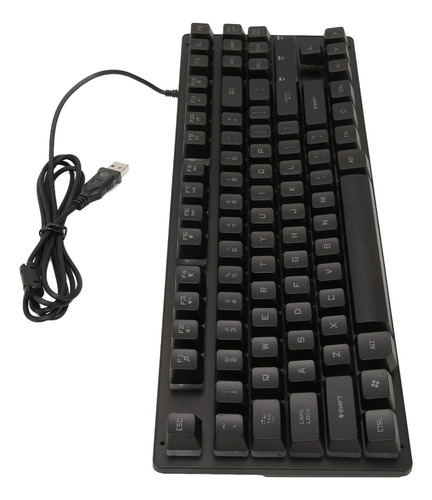 Teclado Para Juegos Con Cable, 87 Teclas, Ergonómico, Retroi