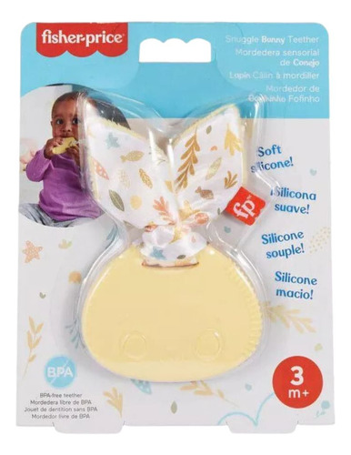 Fisher Price Mordedor E Chocalho Sensimals Mattel - Coelho