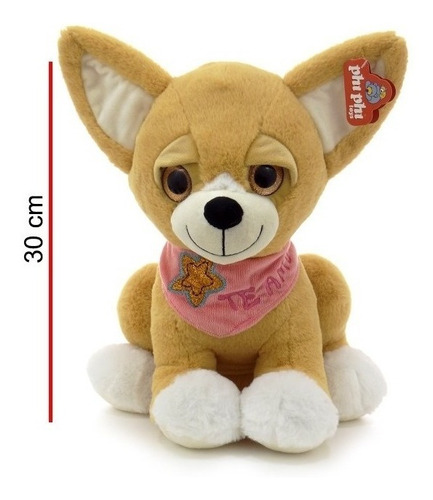 Peluche Perro Chihuahua Bufanda Frase Te Amo 30cm 5374 Edu
