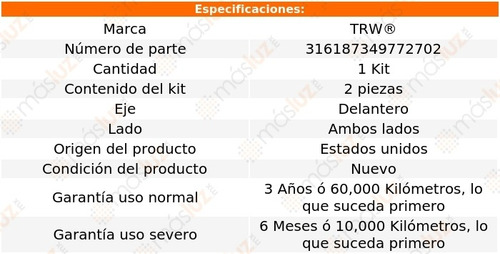 Kit Gomas Barra Estabilizadora Delanteras Imperial 90/93