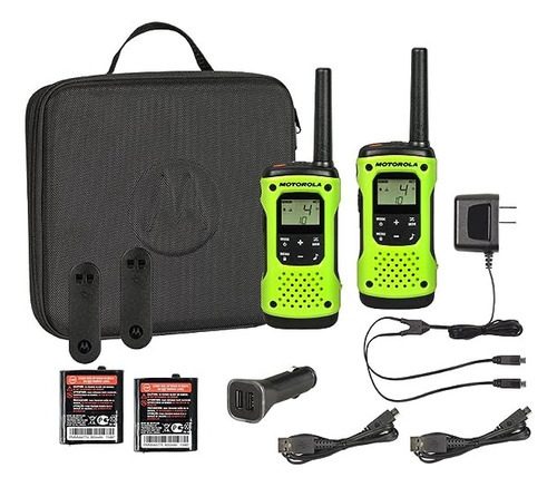 Radios Motorola T605 Con Estuche Impermeables Alcance 1.5 Km Bandas De Frecuencia Frs/gmrs Color Verde