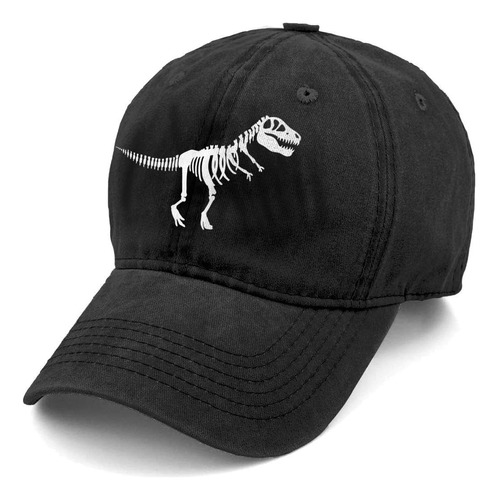 Unisex T Rex Skeleton Dinosaur Denim Hat Ajustable Lavado Al