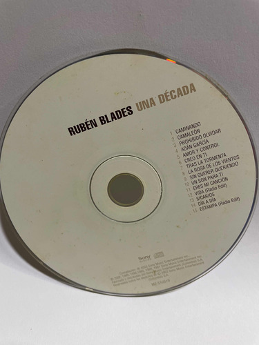 Cd Ruben Blades Una Década. Sin Caja