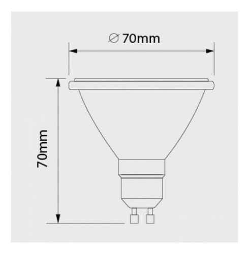 Kit 10 Lampada Led Ar70 Dimerizavel Biv Gu10 4,8w 2700k Gu10