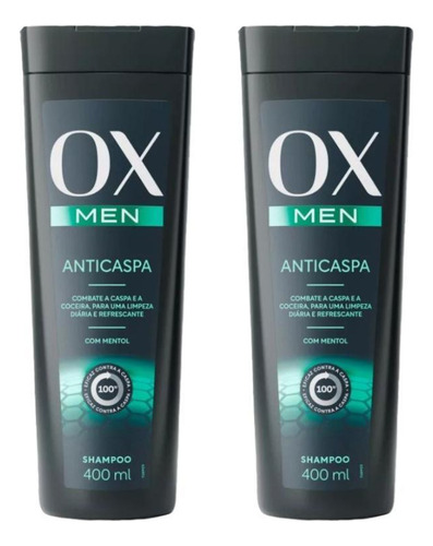 Shampoo Ox 400ml Men Anticaspa - Kit Com 2un