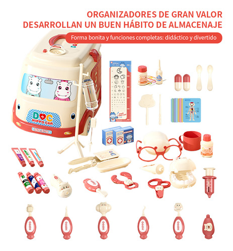 Juego De Juguetes Médico De Ambulancia Para Niños, 59 Pzs