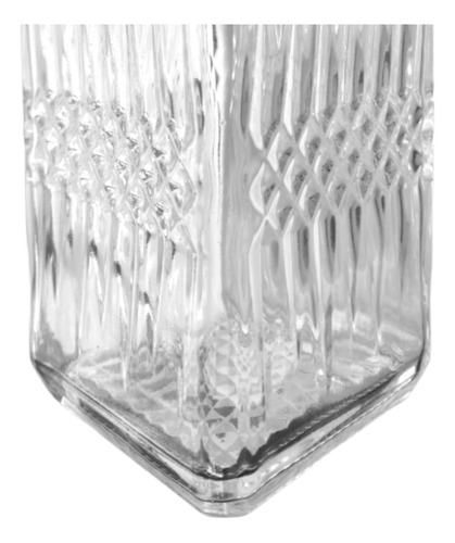 Licorera Cuadrada Labrada Botella De Vidrio Cristal 900 Ml