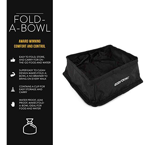 Ezydog Cuenco Plegable Portátil, Anti Derrames, Para Perros