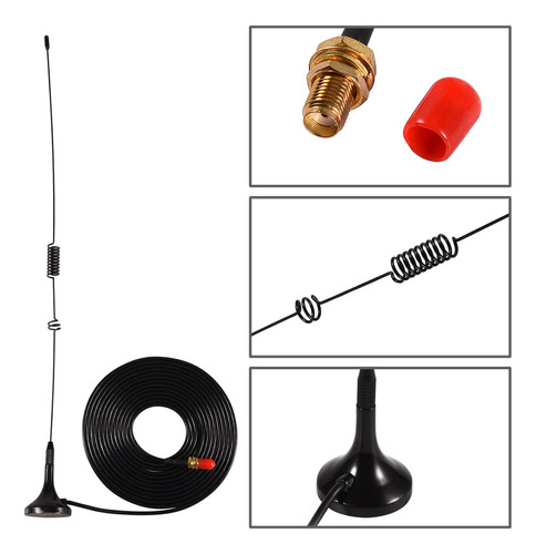 Antena De Coche Ut-106uv Sma Hembra De Doble Banda Con Magné